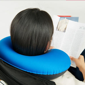 Press Inflatable Pillow Travel Air Neck Pillow Comfortable Cervical Pillows Sleep Folding