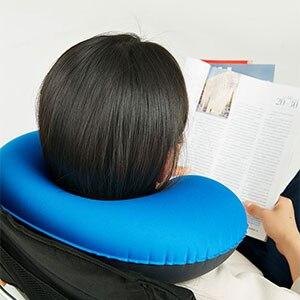 Press Inflatable Pillow Travel Air Neck Pillow Comfortable Cervical Pillows Sleep Folding