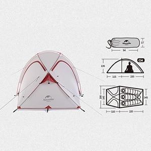 Hiby Series Family Camping Tent  Ultralight Fabric For 3 Person With Mat