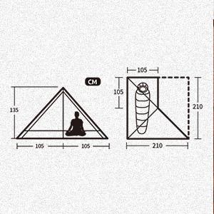 Minaret Hiking Camping Tent Ultra-light Camping Tents For One Person With Mat