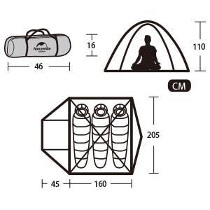 P Series Classic Camping Hiking Tent For 3 Persons