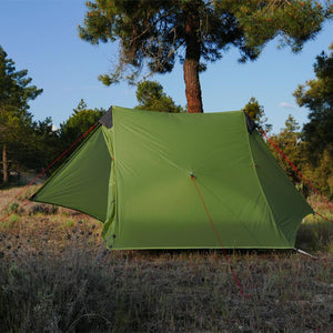 Ultralight Camping Tent 3 Season Professional 15D Silnylon Rodless Tent 1 - 2 Person