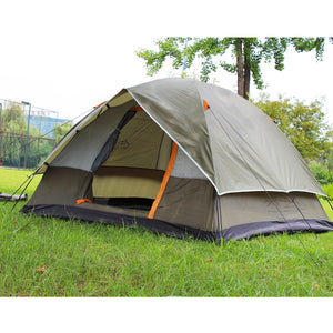 Windbreak Camping Tent 3-4 Person Dual Layer Waterproof Open Anti UV Tourist Tents