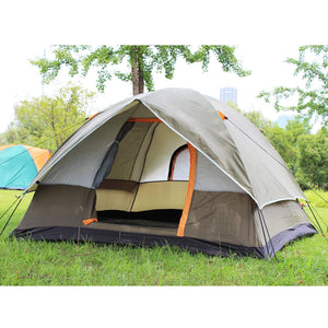 Windbreak Camping Tent 3-4 Person Dual Layer Waterproof Open Anti UV Tourist Tents