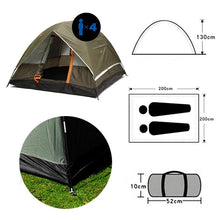 Load image into Gallery viewer, Windbreak Camping Tent 3-4 Person Dual Layer Waterproof Open Anti UV Tourist Tents