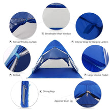 Load image into Gallery viewer, Beach Tent Automatic Instant Pop Up Camping Tent Lightweight Summer Tent Outdoor Sun Shelter Cabana