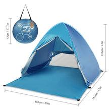 Load image into Gallery viewer, Beach Tent Automatic Instant Pop Up Camping Tent Lightweight Summer Tent Outdoor Sun Shelter Cabana