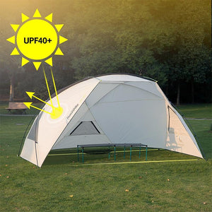 Gnie Beach Tarp With Poles Outdoor Camping Tent Sun Shelter Awning UPF40 3 Persons