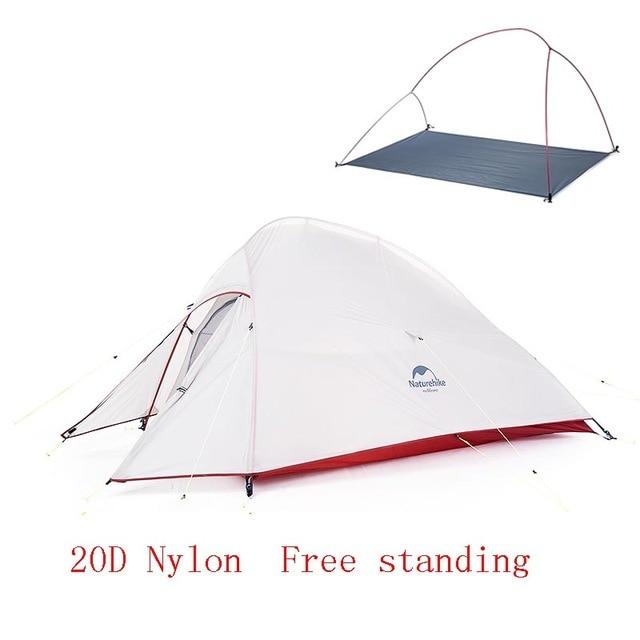 Upgraded Cloud Up 2 Ultralight Tent Free Standing 20D Fabric Camping Tents For 2 Person With free Mat