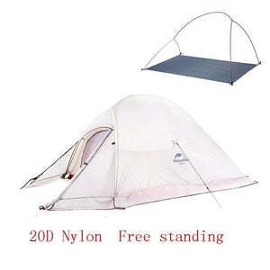 Upgraded Cloud Up 2 Ultralight Tent Free Standing 20D Fabric Camping Tents For 2 Person With free Mat