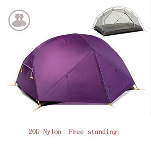 3 Season  Mongar  Camping Tent 20D Nylon Fabic Double Layer Waterproof Tent for 2 Persons